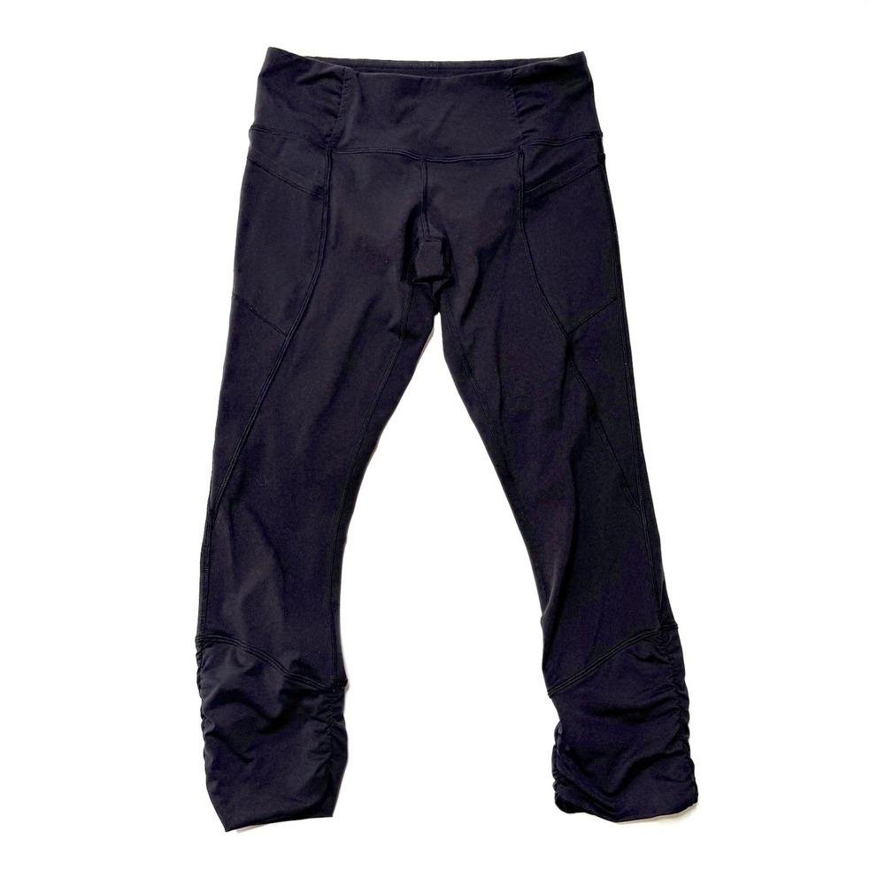 Lululemon Leggings Womens Size 6 Cropped Speed Training Tight Yoga‎ Pants Black